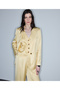 Striped Jacquard Padded Blazer - 5
