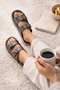 Women's Double Buckle Anatomical-Orthopedic Daily Slippers - Comfortable Sole - 4