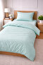 Single Solid Color Duvet Cover Set with Elastic Sheet - 2