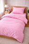 Single Solid Color Duvet Cover Set with Elastic Sheet - 2