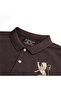 Men’s Slim Fit 3D Lion Embroidery Lycra Pique Polo - 3