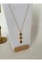 Special Series Multi-Colored Stone Y Model Steel Gold Necklace - 5