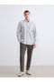 Timeless Clothing & Timeless Choices Standard Fit Striped Linen Look Men's Shirt - 2