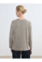 Original Oval Collar Patterned Women's T-Shirt - 4