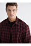 Esvab • Modern & Distinctive Standart Fit Long Sleeve Checkered Embroidered Men's Shirt - 3