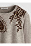 Original Oval Collar Patterned Women's T-Shirt - 6