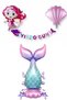 Luxury Mermaid Birthday Party Set with Balloons, Oysters, Mermaid Tails, Banners, and Decorations Concept - 2