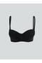 Black Removable Strap Unpadded Women's Bikini Top (S6)