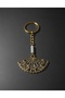 Gold Fan-Shaped Keychain - Gift, Henna, Promise, Engagement, Circumcision, Bride, Birthday (10 Pieces) - 2