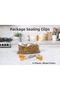 Bags, Package Sealing Clips, Latches (Mixed Colors) (12 Pieces)