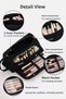 Triangle Multi-Compartment Large Capacity Fabric Travel Type Makeup Organizer Makeup Bag Pencil Case - 8