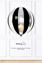 Black Silver Disco Ball Foil Balloon Black Striped 22Inch