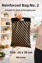 No-2 💎 1 Package Store Bag Striped Black Bag 💎 50 Pieces 1 Pack Reinforced Bags 💎 Size 26X38
