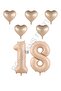 Rönesans Sand Beige Color 18Th Birthday Foil Balloon Celebration Set