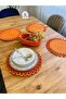Presentation Plate Mat Jute Placemat American Serving and Basket Set 5 Pieces - 2