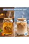 600ml Borosilicate Presentation Cup with Bamboo Lid and Straw, Coffee Cup, Heat Resistant Cup Coollime - 3