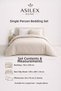 Single Black Anthracite Duvet Cover Set Fitted Sheet Piece Soft-Textured Breathable Duvet Cover Set - 2