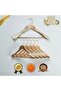5-Piece Luxury Wooden Hanger Set with Silver American Hooks Thick Shoulder Coat Suit Shirt and Pants Hanger