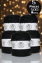 Onyx, Black Fluffy Mohair Knitting Yarn (500 Gr.)