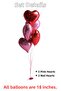 5 Pieces Pink Red Heart Foil Balloon Special Day Set 18 Inch - 2