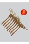 Wooden (Gold Hook Lama) Shirt, Blouse, Dress Hanger Walnut Color 8 Pieces