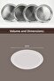 Set of 4 Silver Color Metal Plates - Snack and Fruit Presentation Plates - 7