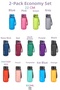 2-Piece Tritan Flask Set 650 ml 14 Different Color Options Fiftyfifty -3037Seta - 2