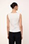 Wardrobe Essentials-Ekru Fitted/Vücuda Oturan Fermuarlı Kolsuz İnterlok Örme Bluz TWOSS26BZ00012 - 4