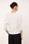 Wardrobe Essentials-Ekru Geniş Kalıp Yarasa Kol %100 Pamuk Örme T-Shirt TWOSS26TS00047 - 7