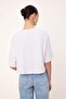 Wardrobe Essentials-Ekru Rahat Kalıp Kısa Kollu Crop %100 Pamuk Örme T-Shirt TWOSS26TS00006 - 4
