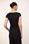 Wardrobe Essentials-Wardrope Essentials Black Fitted Short Sleeve Crop Stretchy Knitted Blouse Twoss26Bz00155 - 5