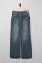 Blue Drapey Regular Waist Wide Leg 100% Cotton Jeans Twoss26Je00116 - 5