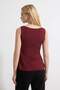 Bordo Peplum Fitted/Vücuda Oturan Örme Bluz TWOSS25BZ00265 - 4