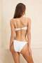 Ekru Dokulu Aksesuarlı Straplez Kaplı Brazilian Normal Bel Bikini Takımı TBESS24BT00019 - 5