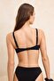 Siyah Aksesuarlı Bralette Kaplı Bikini Üstü TBESS21BU0166 - 4