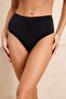 Siyah Yüksek Bel Hipster Basic Bikini Altı TBESS21BA0057 - 5