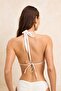 Ekru Üçgen Tünelli Kaplı Bikini Üstü TBESS26BU00001 - 4