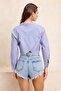 Striped Woven Backless Beach Crop Shirt Tbess24Go00012 - 4