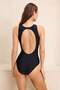 Siyah Halter Yaka Kaplı Mesh Detaylı Regular Mayo TBESS26MA00027 - 5