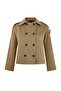 Bej Kruvaze Oversize Kısa Büyük Beden Trençkot TWOSS26BM00004 - 5