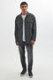 Men's Relax Fit Relax Cut Double Pocket Knitted Black Apache Lapel Shirt - 4