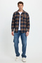 Men's Relax Fit Comfortable Cut Long Sleeve Pocket Checker Pattern Plaid Lapel Collar Winter Lumberjack Shirt - 4