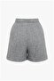 Gray double leg double pocket winter cashmere shorts - 4