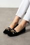 Women's Chain Plush House Slippers Home Flats Home Shoes Bundle Dowry - 5