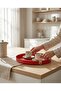 Decorative Presentation Tray 33 cm Round Tray with Metal Leather Handles - 3