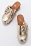 Anea Women's Genuine Leather Clogs Slippers Gold - 7