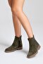 Harben genuine leather women's boots - khaki suede - 2