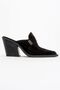 Valmine Women's Genuine Leather Western Slippers Black Suede - 5