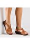 Mintha Genuine Leather Women's Sandals Brown - 2