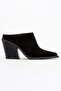 Vendy women's genuine leather western slippers black suede - 5